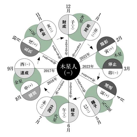 年運表|六星占術の年運、月運、日運一覧（2024年、2025年。